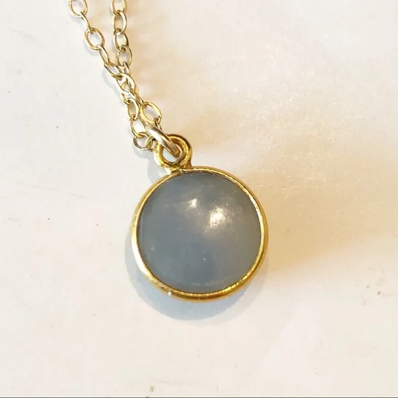 16 inch dainty gray druzy necklace with extender. - Picture 7 of 9